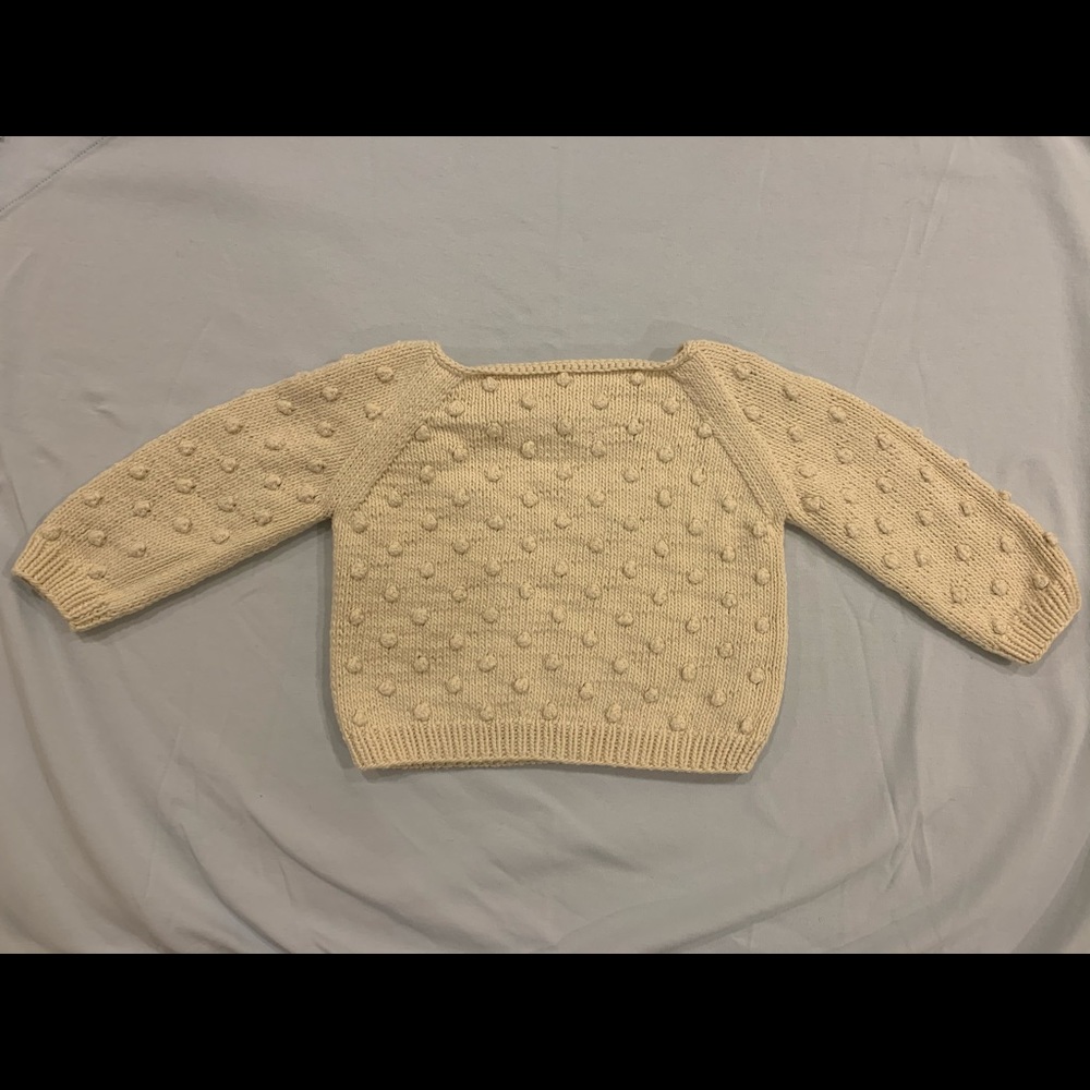 Summer Popcorn Sweater - Vanilla 12-18m